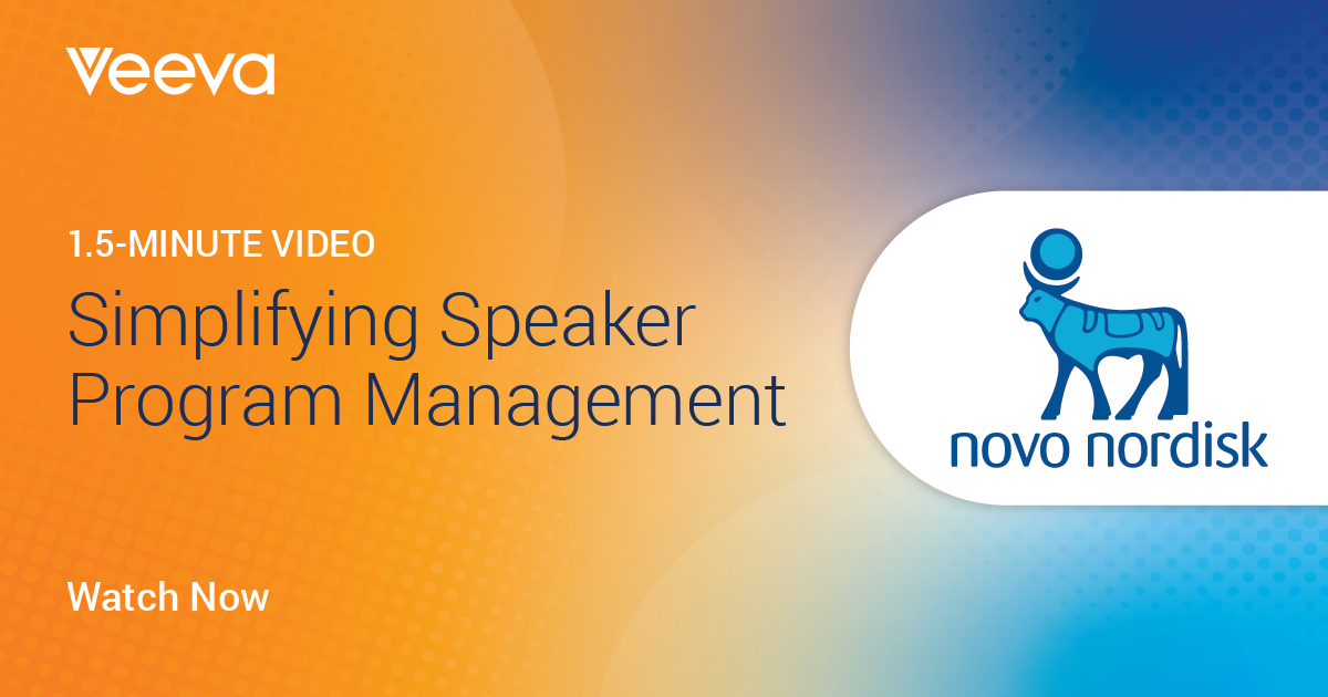 Novodia Novo Nordisk: Simplifying Speaker Program Management | Veeva Systems Europe
