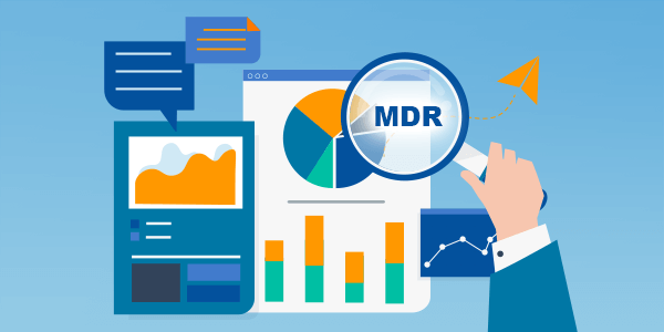 Image by Veeva MedTech illustrating data insights and dashboards to enable visibility and quick response to regulatory changes, like European Medical Device Regulation (EU MDR), in medical device and diagnostic industry.