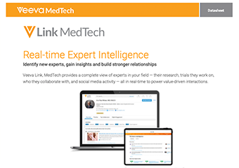 Image for Save time, find new experts, optimize KOL engagements with Veeva Link MedTech
