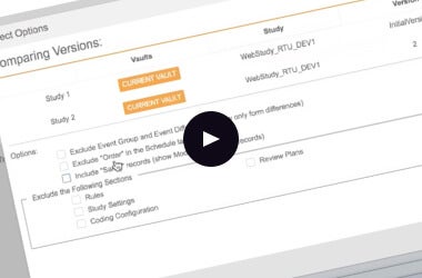 The Study Differential Report in Vault CDMS