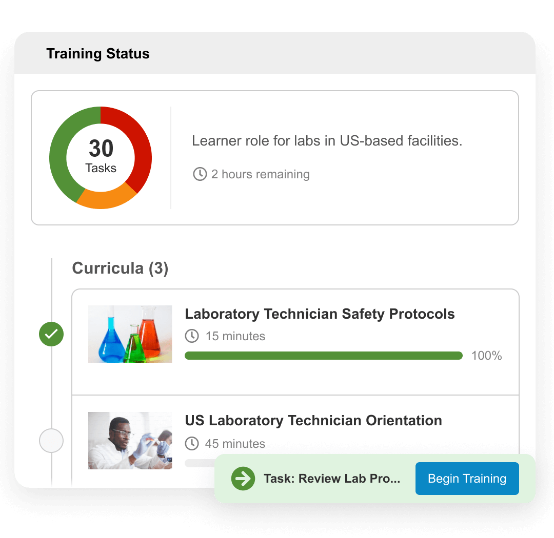 Vault Training is a learning management system (LMS) designed for GxP compliance.