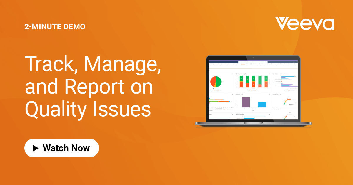 Track, Manage, and Report on Quality Issues | Veeva
