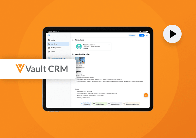 Medical Interaction in Vault CRM