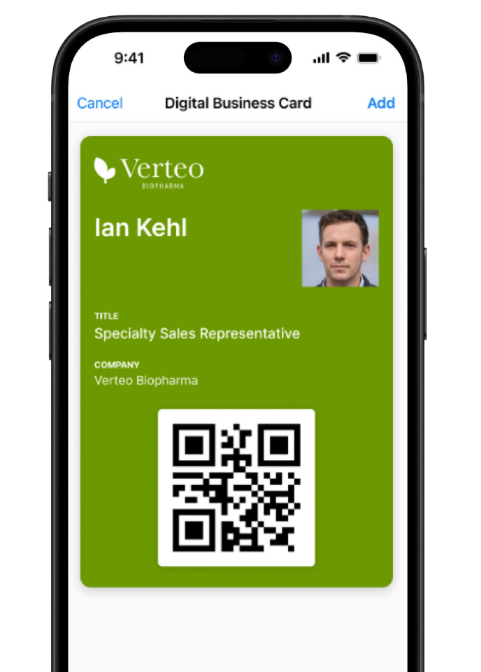 Apple Wallet digital business card